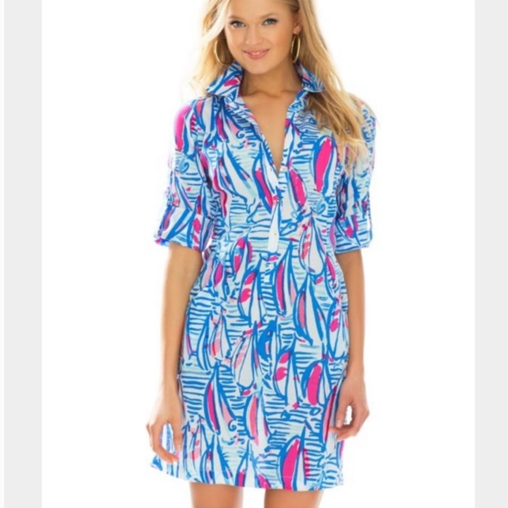 Lilly Pulitzer Red Right Return Sanibel tunic, Dress, size M